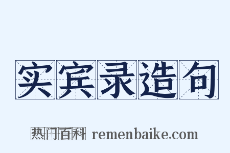 实宾录造句是什么意思的图片